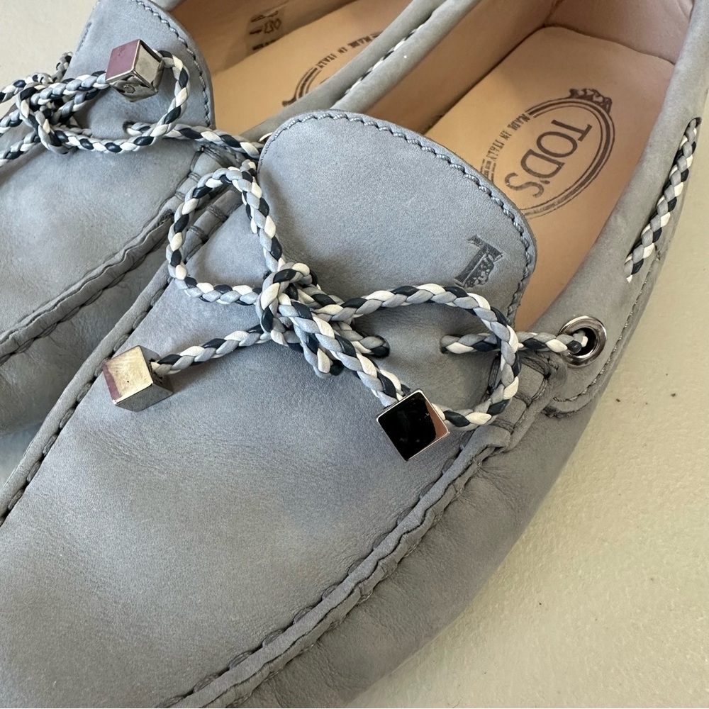Light gray Boat Gommino Loafers in Suede - Tods